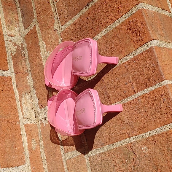 BCBGeneration Maxari Pink Transparent Mule Sandals Size 7.5 - Picture 3 of 7